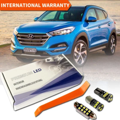 Hyundai Tucson 2016 LED Interior Premium Kit Full 7 SMD Bulbs White Error Free - Image 1 of 4