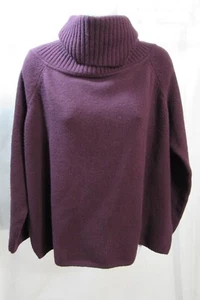 Antiguo Suéter Azul Marino Borgoña Talla 3X Hombro Descubierto Cuello Alto Para Mujer Nuevo - Imagen 1 de 7