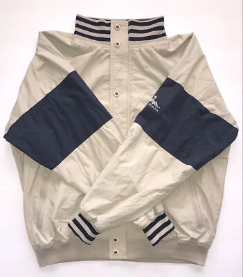 VTG CUTTER & BUCK Jacket Men’s Large Beige Full Zip Embroidered Logo Zip Pockets - Image 1 of 4