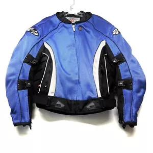 Joe Rocket Phoenix 4.0 Biker Jacket Men's Large Blue Full Zip Lined Waterproof - Picture 1 of 14