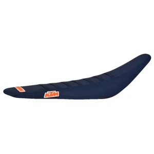 2019-2022 KTM SX-SXF 125-450 SEAT COVER KTM BLUE / KTM BLUE RIB #173 ORANGE LOGO - Picture 1 of 3