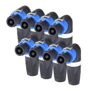 Conector Speakon NL4FRX 4 polos ángulo recto bloqueo de giro enchufe adaptador de audio 8 piezas - Imagen 1 de 11