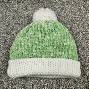 Handmade Beanie Toboggan Toque 3-9 Mo. Multicolor Supe Soft Warm Pompom  B3-1105 - Picture 1 of 9