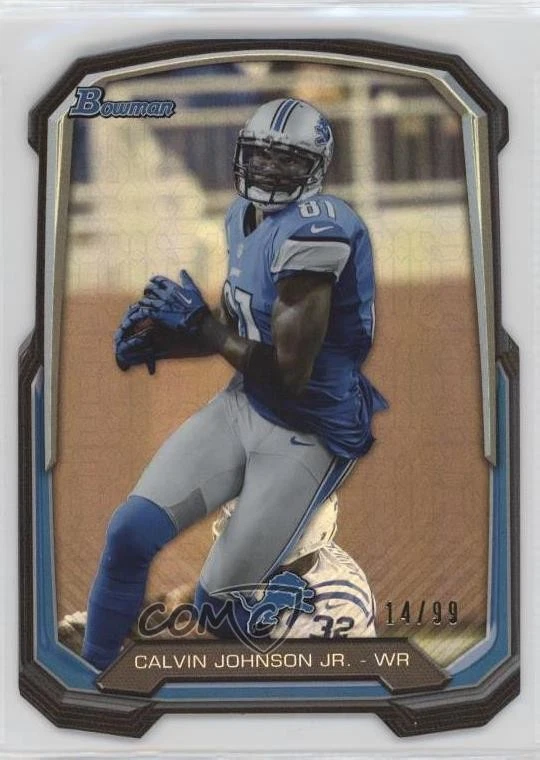 2013 Bowman Die-Cut Insert Prism /99 Calvin Johnson #BDC-CJO HOF - Image 1 of 2