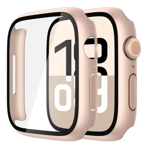 Misxi 2 Pack Tempered Glass Case Compatible for Apple Watch Series 10 (2024) ... - Picture 1 of 9