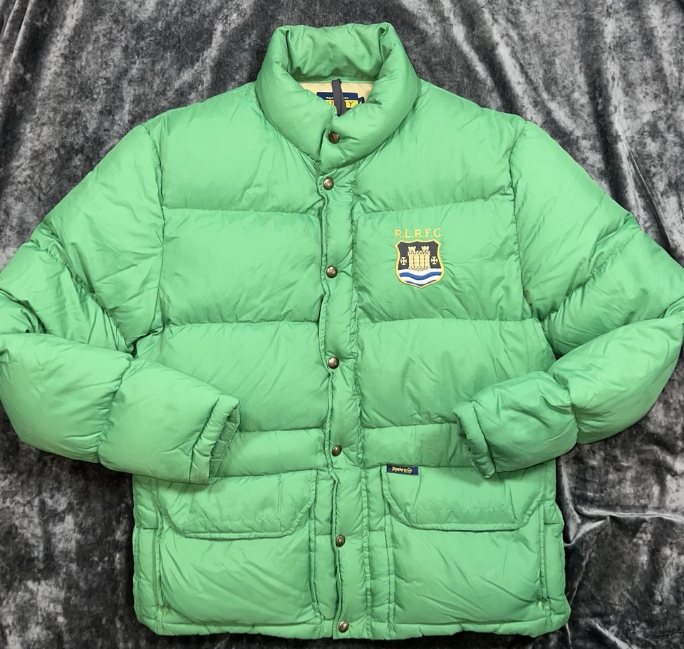 Chaqueta acolchada Ralph Lauren Rugby & Co RLRFC verde para hombre mediana 80/20 relleno  Foto 1 de 4