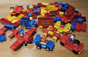 VINTAGE DUPLO PLANES, CARS, TRUCKS, WAGONS, BRICKS, BLOCKS : BUNDLE, JOBLOT - Imagen 1 de 6