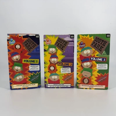 South Park - Matt Stone Trey Parker - Volumes 1-3 Vintage VHS Lot - 1997 - Image 1 of 4