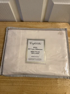 Fundas de Almohada Capecchi Marfil Napoleón Abeja Algodón 200TC ITALIA Gran Tamaño Rey 28x46 Foto 1 de 3