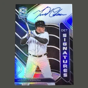 2021 Panini Spectra Miguel Cabrera ON-CARD Autograph 1 /49 ~ #SPS-MC 3000 Hits - Picture 1 of 2