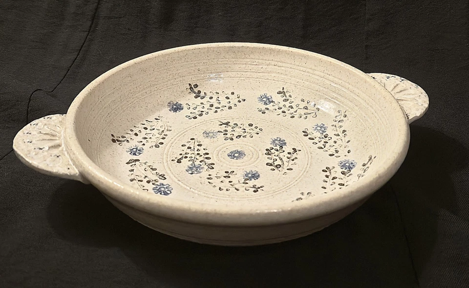 Plato de pastel artesanal de barro moteado Forget-Me-Not moteado cerámica de estudio Foto 1 de 4