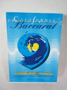 Vintage California Baccarat Commerce Casino Deck Blue Playing Cards Sealed NEW - Picture 1 of 5