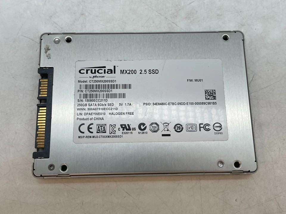 Crucial MX200 CT250MX200SSD1 250GB 2.5" SATA Internal SSD GRADE A FREE S/H - Image 1 of 3
