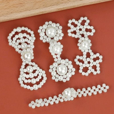 2pack Dusty Chinese Knot Fasteners Pearls Embellished Buttons Sewing Button - Image 1 of 4