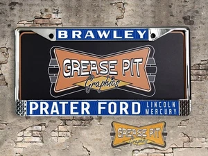 Prater Ford Lincoln Mercury License Plate Frame Brawley - Picture 1 of 3