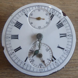 GOOD ANTIQUE GENTS CHRONOGRAPH POCKET WATCH MOVEMENT BALANCE - Picture 1 of 4
