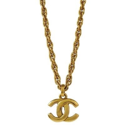 Colar pingente corrente Chanel ouro CC 166373 - Imagem 1 de 4