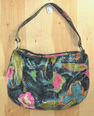 Bolso de Hombro Boho Hobo International Y2K Floral Cuero Sintético Repujado De Colección Foto 1 de 4
