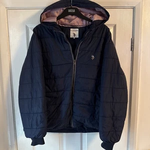Herren U.S Polo Assn Blau Puffer Mantel Größe XL - Bild 1 von 10