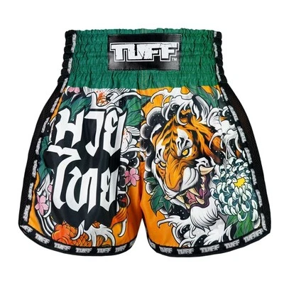 TUFF Muay Thai Shorts Retro Boxing Shorts MMA Kickboxing Shorts Size Medium - Image 1 of 4