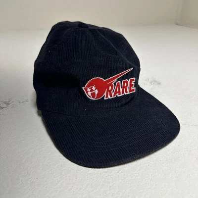 Gorra ajustable Y2K Pink Dolphin Pana Negro Logo Fantasma "Rara" ropa de calle Foto 1 de 4