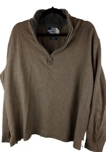 The North Face Men 1/4 Zip Activewear Long Sleeve Shirt Size XXL 2XL Tan Color - Picture 1 of 20