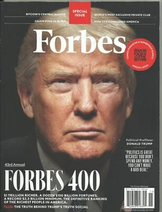 Forbes Magazine (October/November 2024) POLITICAL PROFITEER DONALD TRUMP - Picture 1 of 1