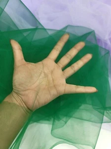 Italian Tulle 60" W By The Yard Bows Tutu Dres Kelly Green Stretch On The Width  - Picture 1 of 10
