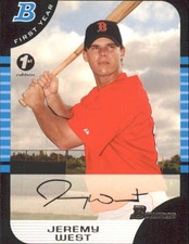 2005 Bowman 1st Edition Boston Red Sox Baseball Card #173 Jeremy West FY