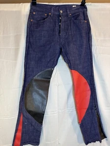 Levis 501 Mens 32x32 White Oak Cone Selvedge Button Fly Reworked Blue Jeans NEW - Picture 1 of 20