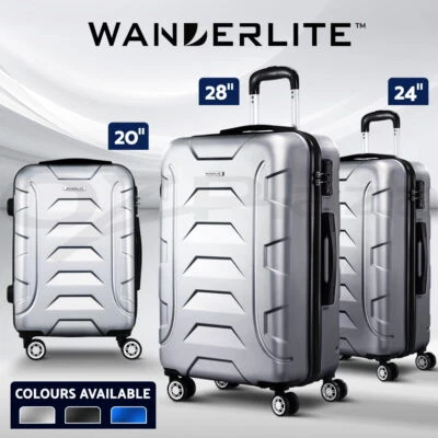 Wanderlite Luggage Set Suitcase 1/2/3pc Travel Trolley TSA Carry On Hardside - image 1 of 4