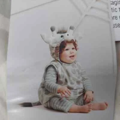 Giraffe Costume Infant 0 3 6 Month Plush Pullover Face Tail Ear Hood Leggings* - Image 1 of 4