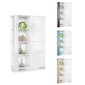 Highboard Sideboard Kommode Anrichte Canto in Weiß matt - Hochglanz & Natur - Bild 1 von 29