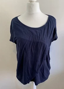 New Look Top Women’s UK 14 Maternity/Breastfeeding/Nursing Navy Blue Wrap Tshirt - Picture 1 of 6