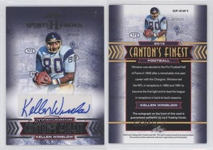 2013 Leaf Sports Heroes Canton's Finest Silver /25 Kellen Winslow Auto HOF