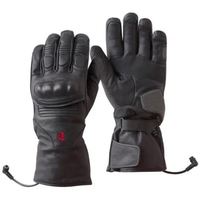 Gerbing 12V Vanguard Heated Gloves Black Leather Gauntlet Padded Knuckles S-3XL - Image 1 of 4