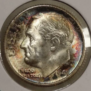 1949-S Roosevelt Dime, Key Date, Gem Uncirculated, Nice Color    0606-07 - Picture 1 of 4