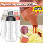 Measurable Squeeze Bottle 5-Hole Sauce Vinegar Ketchup Condiment Dispenser NICE