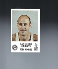 1969 San Diego Rockets Jack in the Box Toby Kimball Rookie MINT
