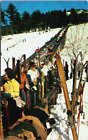 Carte postale remorque à ski New Hampshire dans les montagnes blanches