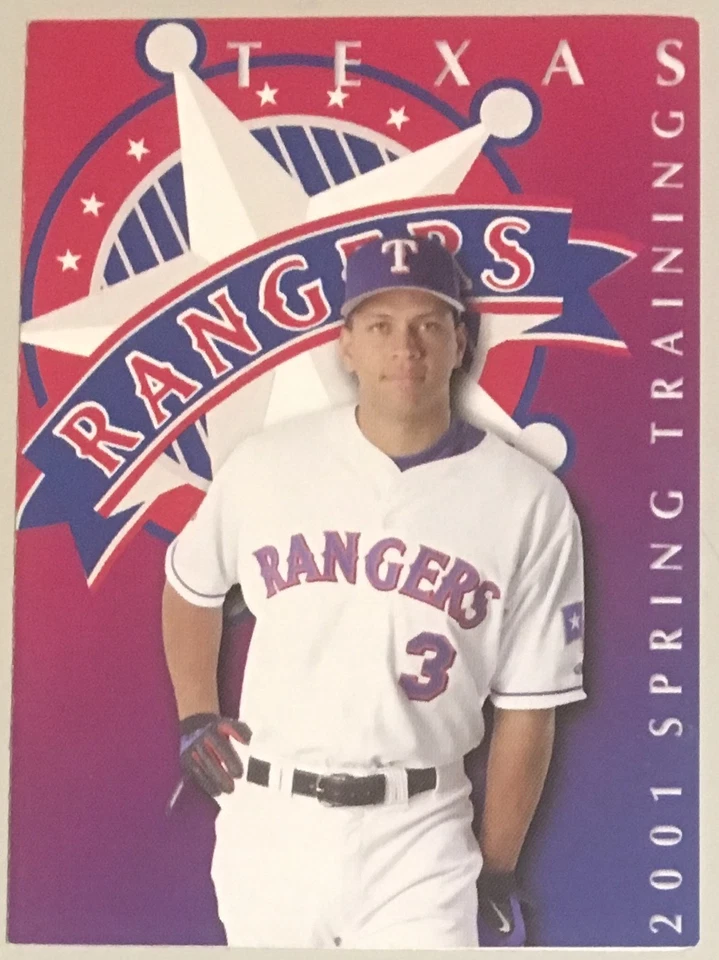 ALEX RODRIGUEZ ON TEXAS RANGERS '01 HORARIO DE ENTRENAMIENTO DE PRIMAVERA, ¡RARO! ¡GUAU! Foto 1 de 1