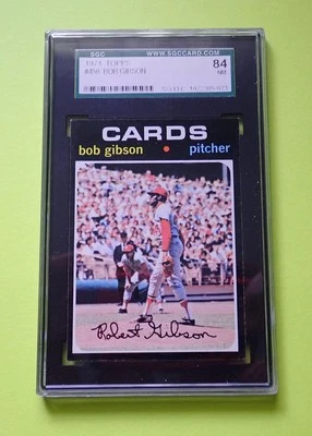 1971 Topps No450 БОБ ГИБСОН St. Louis Cardinals ПО ЦЕНТРУ ** SGC 7 почти как новый ** - Изображение 1 из 2