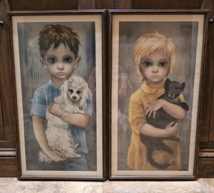 Big Eyes 1962 "No Dogs Allowed" & "The Stray" Margaret Keane MCM Original Prints - Bild 1 von 20