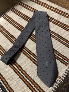 Vintage YSL Yves Saint Laurent Dotted Neck Tie Grey 55” - Picture 1 of 3