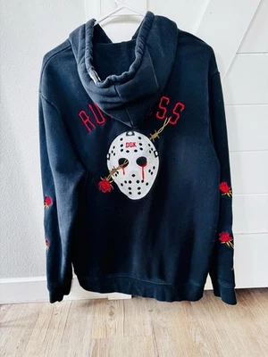 DGK Fierce Hoodie Size M Black Sweatshirt Pullover Embroidered - Image 1 of 4