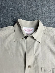 VTG Filson Long Sleeve Shirt Mens Small Beige Safari Lightweight Hunting Shirt - Picture 1 of 8