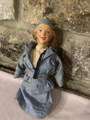 Vintage Freundlich Nurse Doll WAVE WAC Composition Military - Image 1 of 4