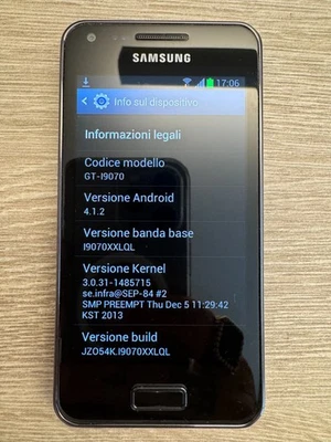 Samsung Galaxy S Advance GT-i9070 nero funzionante, batteria e conf. orig. - Immagine 1 di 4