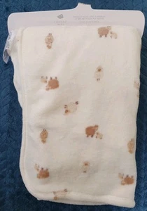 Primark Bebé Cordero Oveja Polar Cochecito Talla Manta Crema Beige Nuevo - Imagen 1 de 7