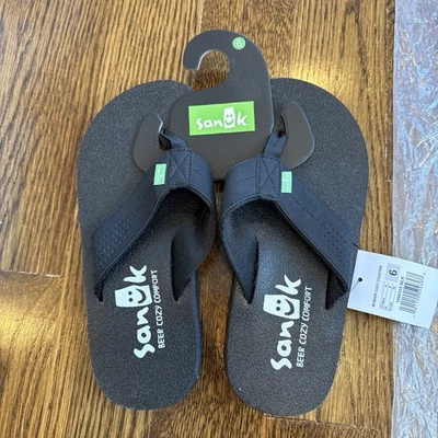 Sandalias chanclas Sanuk BEER COZY para hombre talla 6 nuevas con etiquetas Foto 1 de 4